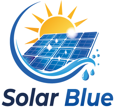 Logo Solar Blue, entreprise de nettoyage de panneaux photovoltaïques dans l’Aude